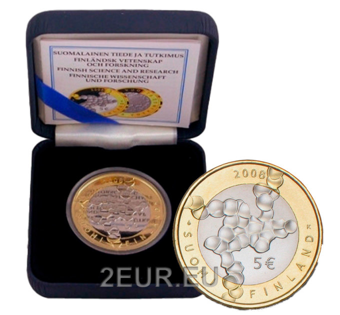 Finlande 5 euros proof 2008 - 100 ans Université technique d'Helsinki  
