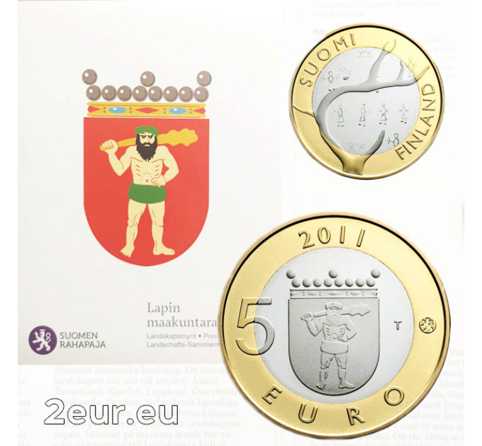 Finlande 5 euros proof 2011 - Provinces historiques - Laponie 