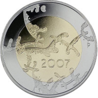 Finlande 5 euros UNC 2007 - 90 ans Indépendance