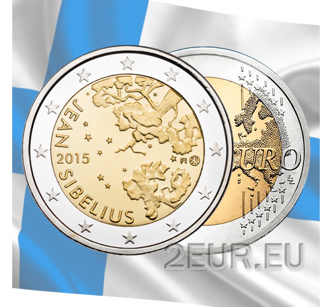 Finlande 2 euros UNC 2015 - 150e anniversaire de la naissance du compositeur Jean Sibelius