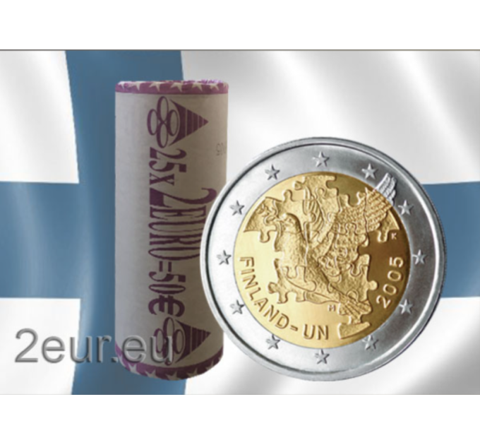 Finlande 2 EURO ROLL 2005 - 60 ans des Nations Unies ONU