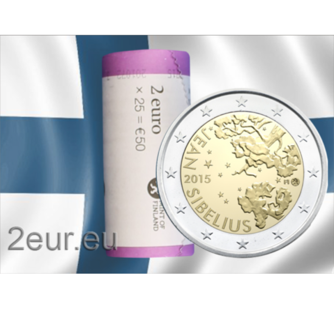Finlande 2 EURO ROLL 2015 - 150e anniversaire de la naissance du compositeur Jean Sibelius