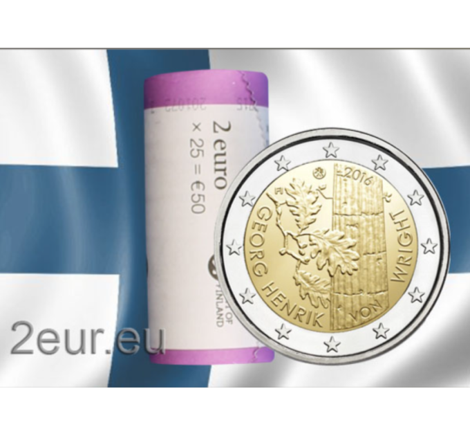 Finlande 2 EURO ROLL 2016 - 100e anniversaire de la naissance de Georg Henrik von Wright