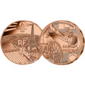  France 1/4 euro UNC 2023 - Jeux Olympiques Paris 2024 - Panier de sport pour fauteuil roulant