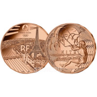  France 1/4 euro UNC 2022 - Jeux Olympiques Paris 2024 - Cerf-volant de sport