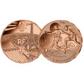  France 1/4 euro UNC 2022 - Jeux Olympiques Paris 2024 - Football pour aveugles