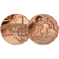  France 1/4 euro UNC 2022 - Jeux Olympiques Paris 2024 - Football pour aveugles