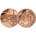  France 1/4 euro UNC 2022 - Jeux Olympiques Paris 2024 - Saut d'obstacles sportif