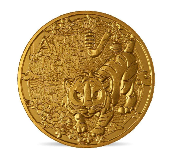  France 1/4 euro UNC 2022 - Calendrier chinois - Année du Tigre