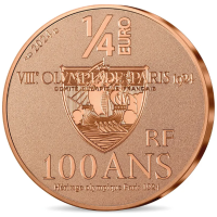  France 1/4 euro UNC 2024 - Jeux Olympiques de Paris 1924 - Paavo Nurmi