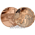  France 1/4 euro UNC 2024 - Jeux Olympiques Paris 2024 - handball sportif