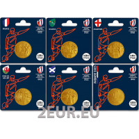  France 1/4 euro UNC 2023 - Coupe du Monde de Rugby France 2023