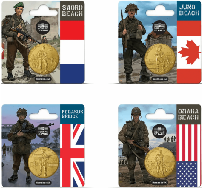  France 1/4 euro UNC 2024 - 80e anniversaire du D-DAY – Débarquement en Normandie