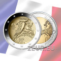 France 2 euros UNC 2021 - Juegos Olímpicos de Verano París 2024 - Entrega de la bandera olímpica