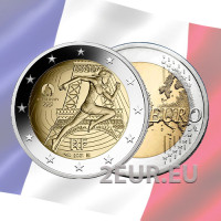 France 2 euros UNC 2021 - Juegos Olímpicos de Verano París 2024 - Entrega de la bandera olímpica