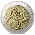 France 2 euros UNC 2024 - Jeux Olympiques Paris 2024 - Hercule pratiquant la lutte - Notre Dame
