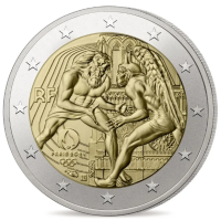 France 2 euros UNC 2024 - Jeux Olympiques Paris 2024 - Hercule pratiquant la lutte - Notre Dame