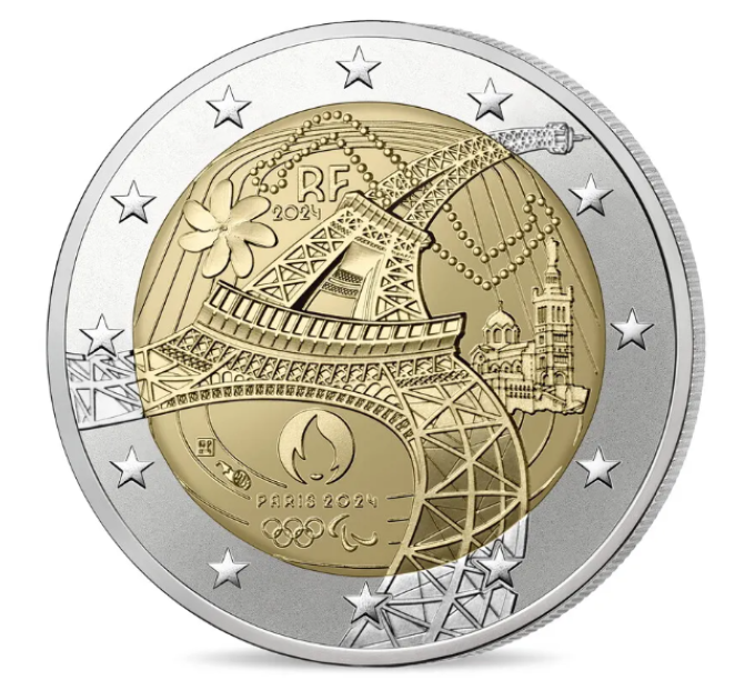 France 2 euros UNC 2024 - Jeux Olympiques et Paralympiques 2024 à Paris