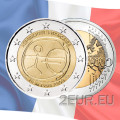 France 2 euros UNC 2009 - 10 ans Euro - UEM