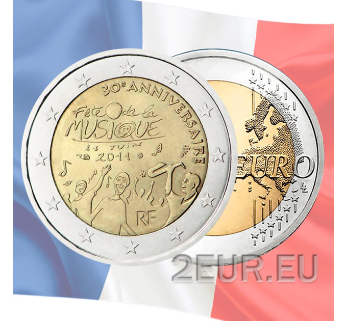 France 2 euros UNC 2011 - Festival 30 Ans de Musique - Fête de la Musique