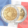 France 2 euros UNC 2012 - 10 ans d'euro cash