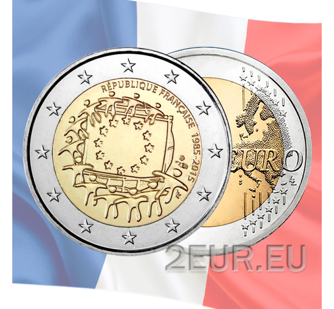 France 2 euros UNC 2015 - 30e anniversaire du drapeau de l'UE