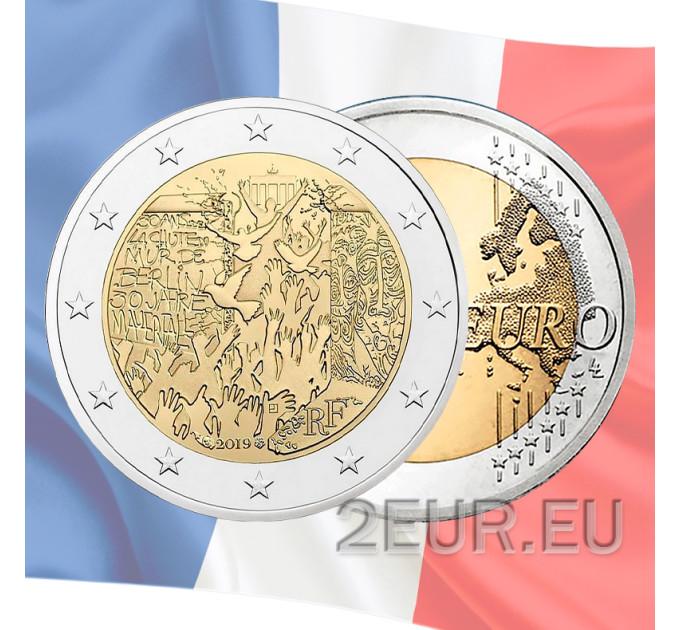 France 2 euros UNC 2019 - 30 ans depuis la chute du mur de Berlin