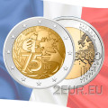 France 2 euros UNC 2021 - 75 ans depuis la création de l'UNICEF