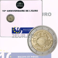 France 2 euros BU 2012 - 10 ans d'euro cash