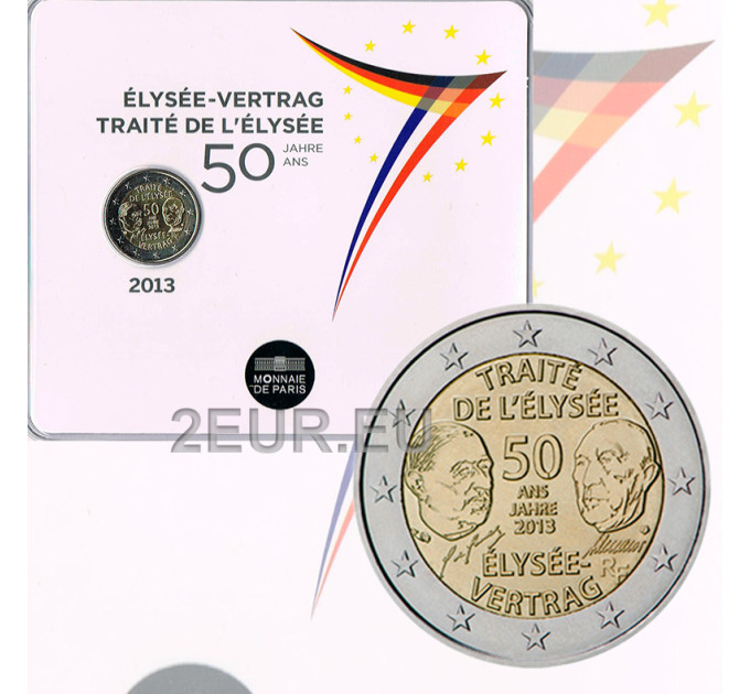 France 2 euros BU 2013 - 50 ans du traité de l'Elysée