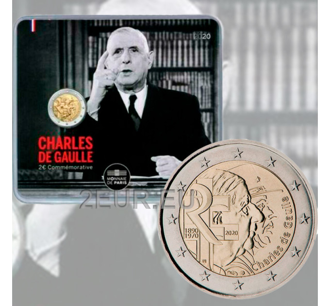 France 2 euros BU 2020 - Charles de Gaulle