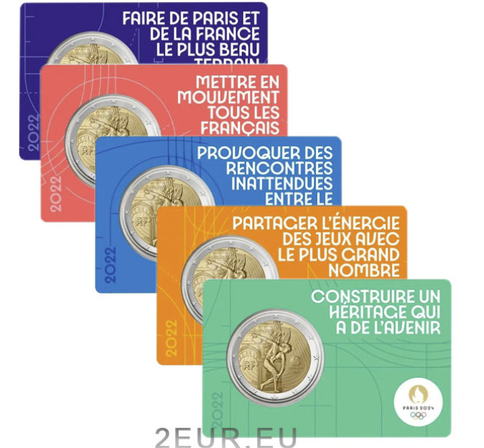 France 2 euros BU 2022 - Jeux Olympiques Paris 2024 - Le Génie