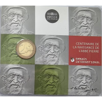 France 2 euros BU 2012 - 100e Anniversaire de la Naissance de l'Abbé Pierre