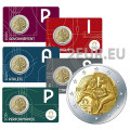 France 2 euros BU 2024 - Jeux Olympiques Paris 2024 - Hercule pratiquant la lutte - Notre Dame - 5 pièces
