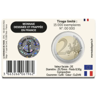 France 2 euros BU 2026 - Marine nationale