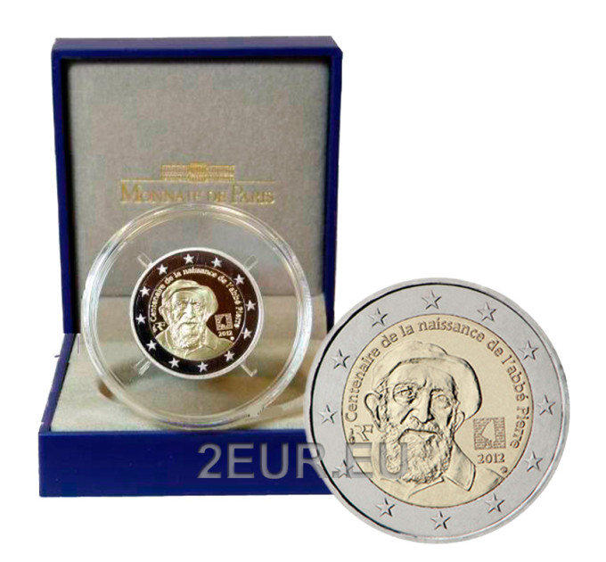  France 2 euros BE 2012 - 100e Anniversaire de la Naissance de l'Abbé Pierre