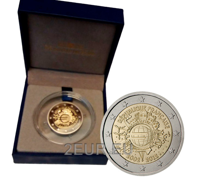 France 2 euros BE 2012 - 10 ans d'euro cash
