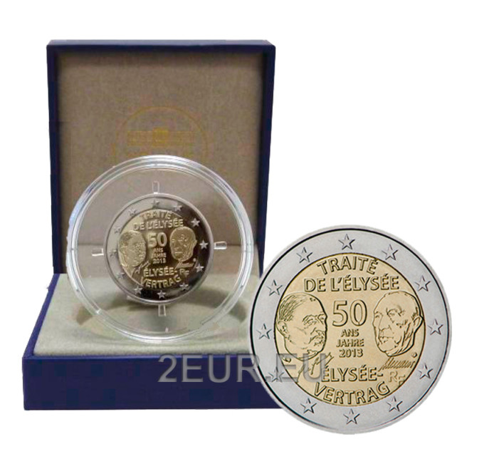 France 2 euros BE 2013 - 50 ans du traité de l'Elysée
