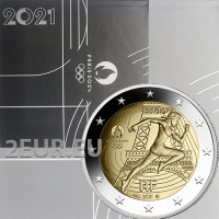 France 2 euros BE 2021 - JO d'été Paris 2024 - Remise du drapeau olympique
