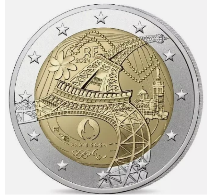 France 2 euros BE 2024 - Jeux Olympiques et Paralympiques 2024 à Paris