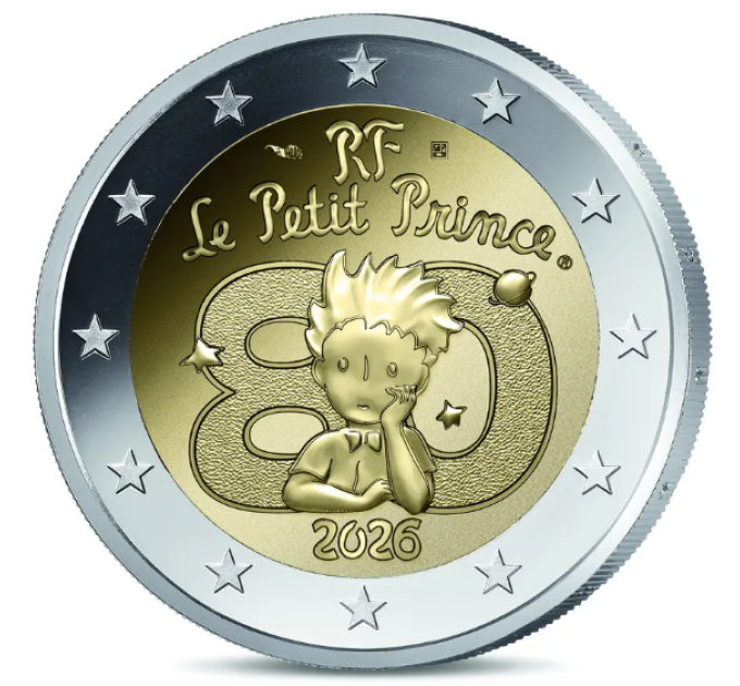France 2 euros BE 2026 - 80 ans du Petit Prince 