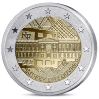 France 2 euros BE 2025 - Musée du Louvre - polissage inversé