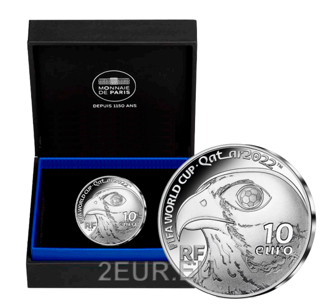France 10 euros pièce d'argent BE 2022 - Coupe du monde FIFA 2022 Qatar