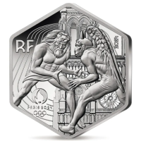 France 10 euros pièce d'argent 2024 - Jeux olympiques de 2024 à Paris - Hexagonale Hercule