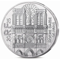 France 10 euros pièce d'argent 2025 - Notre-Dame de Paris