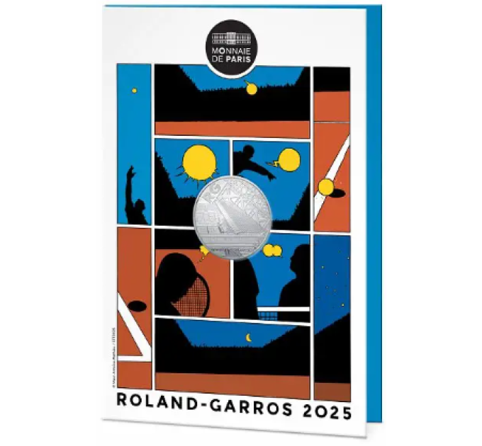 France 10 euros pièce d'argent 2025 - Roland Garros