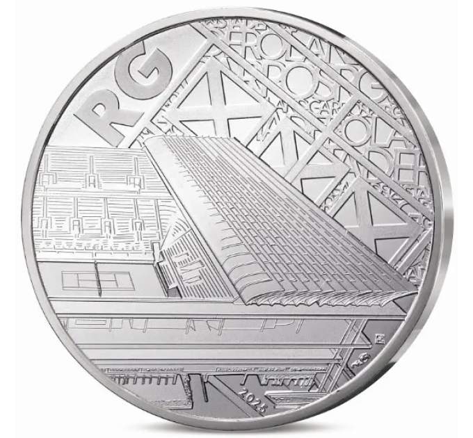 France 10 euros pièce d'argent 2025 - Roland Garros