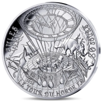 France 10 euros pièce d'argent BE 2025 - L’Art de la Plume – Le Tour du monde en 80 jours