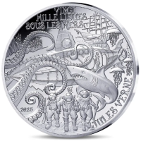 France 10 euros pièce d'argent BE 2025 - L’Art de la Plume – Vingt mille lieues sous les mers