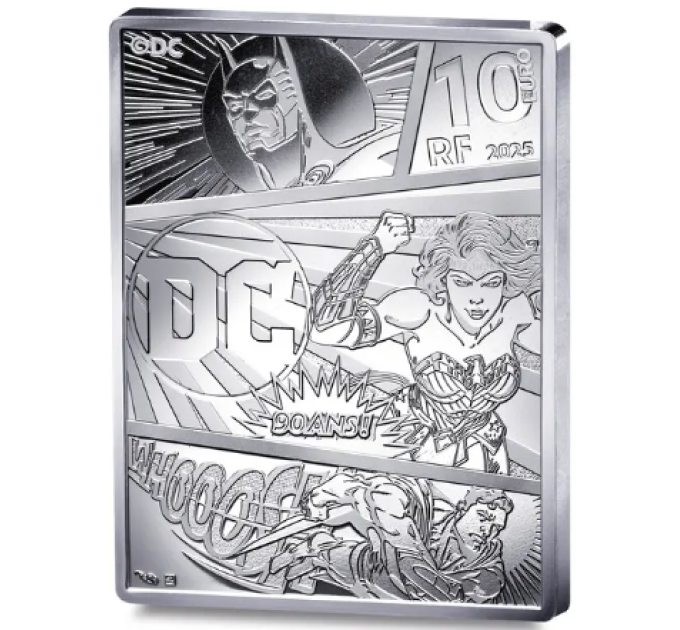France 10 euros pièce d'argent BE 2025 - DC Comics - Wonder Woman